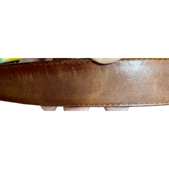 Coach Style # 3921 Shiny Black Leather Belt, Size 38''/ 95 cm - Picture 9 of 12